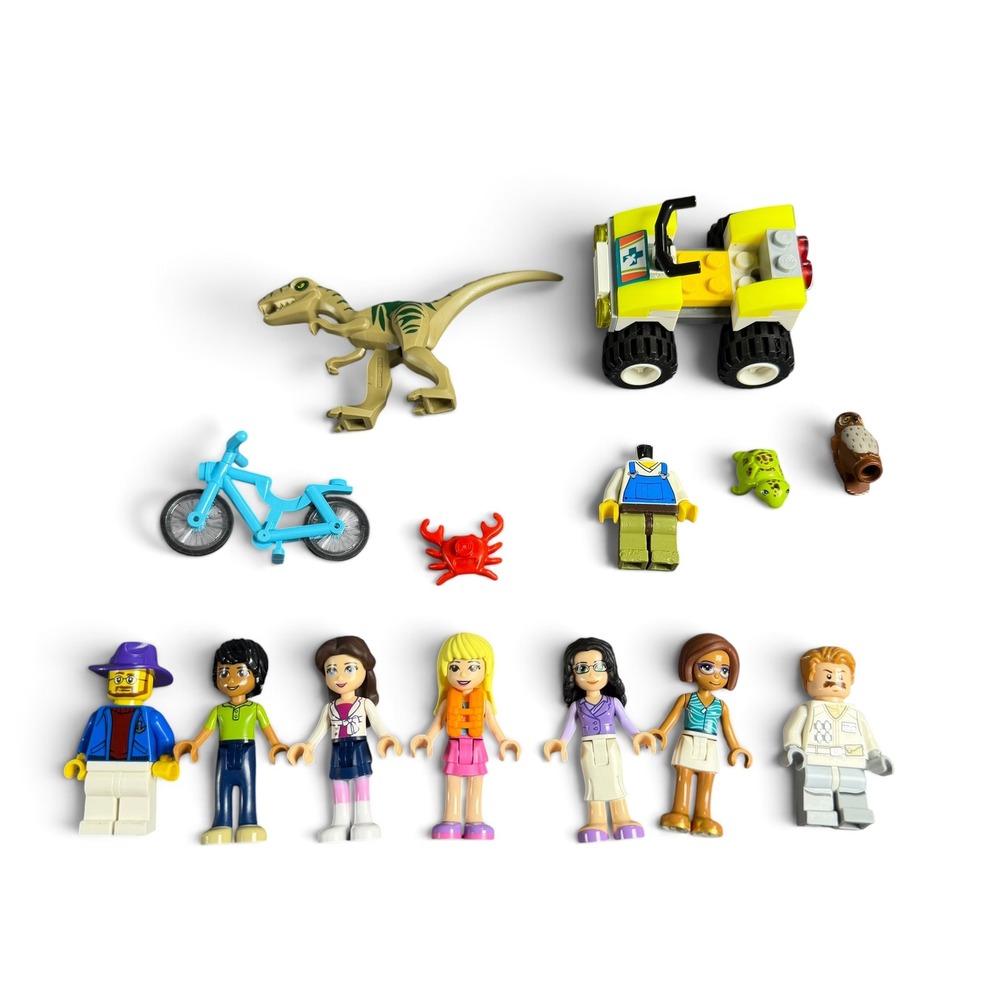 LEGO Minifigure Lot Jurassic World Raptor Vehicle Animals 10+ Piece Set